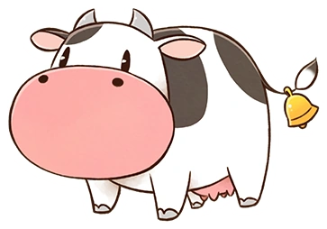 Cartoon milk cow